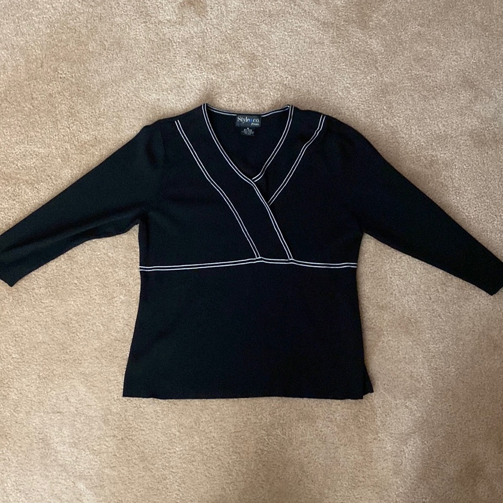 Style & Co Petite Black top